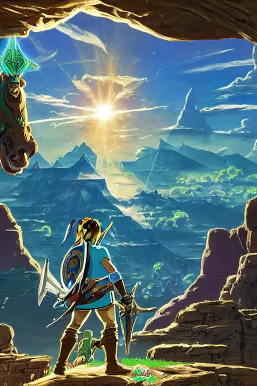 zelda botw, epic gateway to another world, art by tim | Stable ...