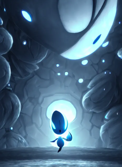 Image similar to cinematic shot, the hollow knight pure vessel dynamic pose space background, shining armor, ultra detailed digital art, 4 k deviantart