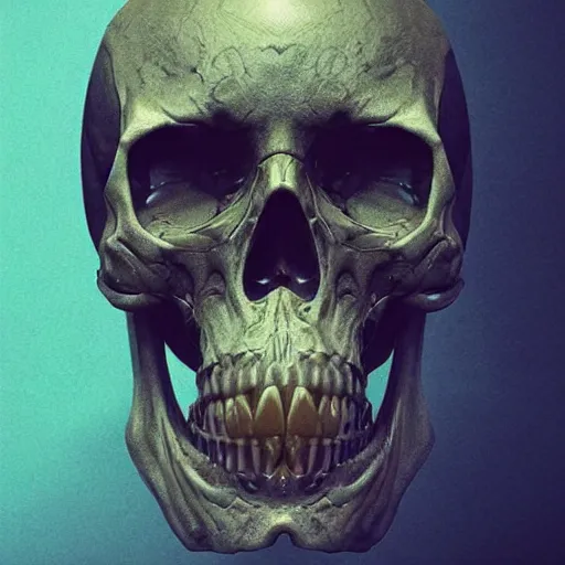 Image similar to portrait_of_a_melting_skull._intricate_abstract._intricate_artwork._by_Tooth_Wu_wlop_beeple_dan_mumford._octane_render_trending_on_artstat