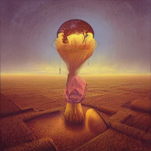 Prompt: visualisation of a dream, made by Pavel Filonov in surrealistic art style