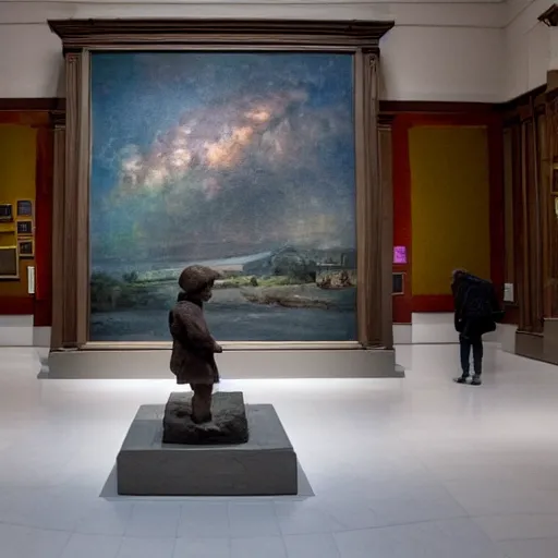 Image similar to A Visitor to a Museum