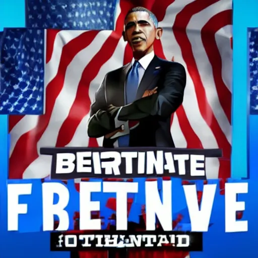 Prompt: barack Obama in fortnite