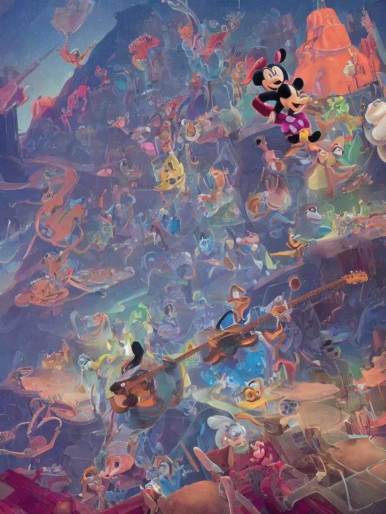 Image similar to concert by disney concept artists, blunt borders, rule of thirds