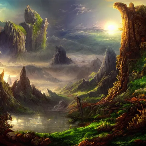 Image similar to fantasy landscape