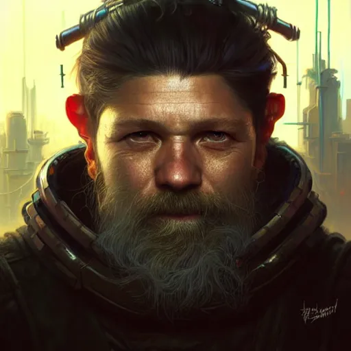 Image similar to portrait painting of a cyberpunk dwarf ninja who looks like tom holland, ultra realistic, concept art, intricate details, eerie, highly detailed, photorealistic, octane render, 8 k, unreal engine. art by artgerm and greg rutkowski and charlie bowater and magali villeneuve and alphonse mucha