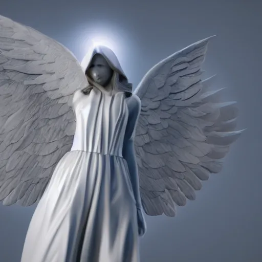 Image similar to a faceless heavenly angel, 4 k, ultra realism, extremely detailed, unreal engine 6