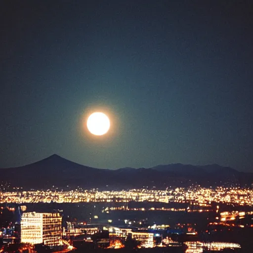 Image similar to full Moon in the Sky at night Fuji film