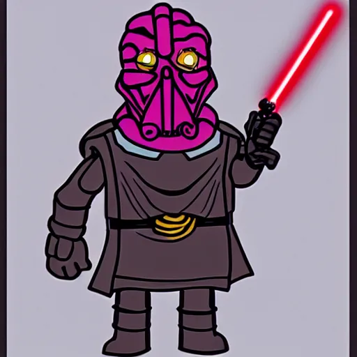 Prompt: Spongebob as a Sith Lord