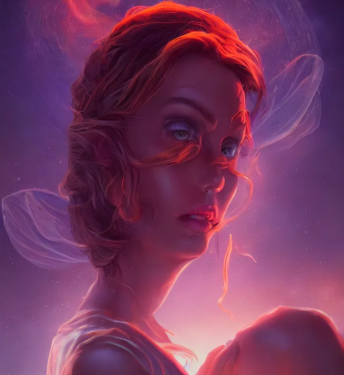 Prompt: centered waist up portrait photography an angel + glowing outlines, bokeh + DOF + 8k, photorealistic + rendered in unreal engine + composition by Peter Mohrbacher + line work by Dan Mumford , ultra realistic + backlit + strong rimlight, sunset + HDRI, HD, Photoreal