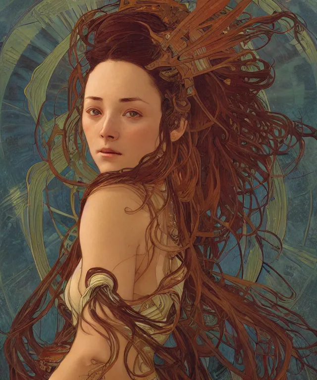 Prompt: realistic hyper detailed portrait of a clipper from into the badlands by Alphonse Mucha and Charlie Bowater and art germ, rule of thirds, golden ratio, portrait style with the subject in the middle of the frame