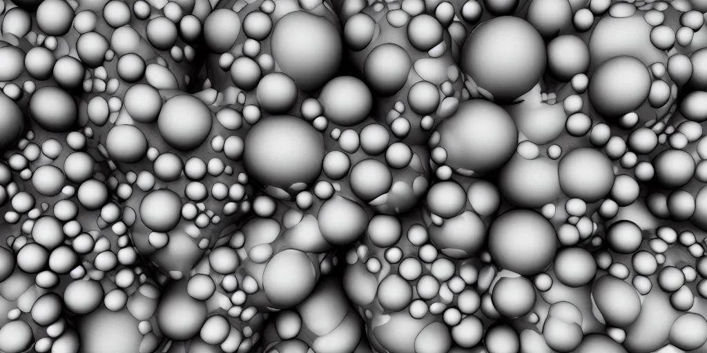 Image similar to photorealistic 3 d voronoi texture, black white, octane render, c 4 d, 8 k, marble bubbles
