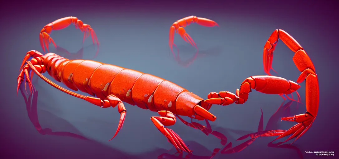 Prompt: virtual reality solid beams, beautiful crayfish surrounded by internet hyperlinks | | artgerm, octane render, raytracing, 8 k, hd, vibrant, escher