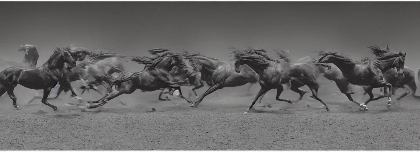 Prompt: horse running by muybridge, chronophotography