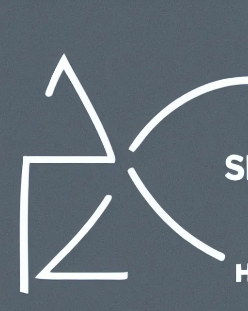 Image similar to letter S and H inside a circle inside a triangle, logo of a company