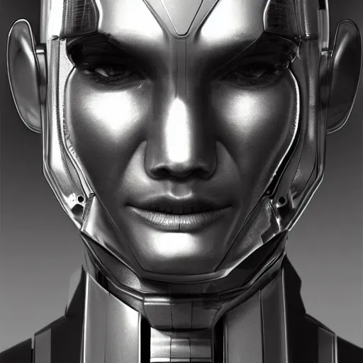 Prompt: hyper realistic portrait, scifi machine robot android, cinematic, artstation