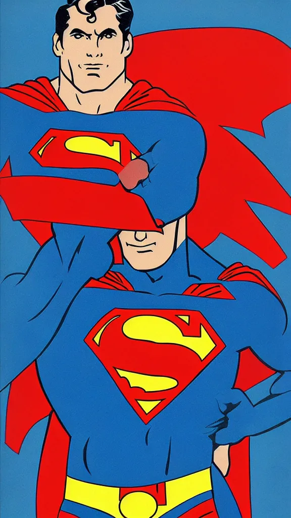 Image similar to superman soviet union propaganda poster