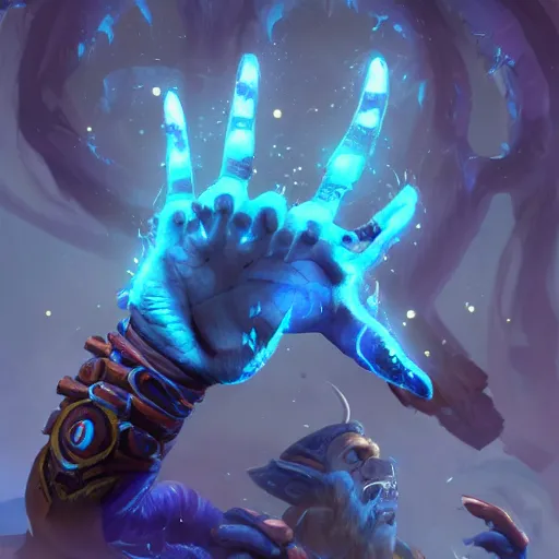 Prompt: glowing magic hands with fingers floating in the air, hands, fingers, fingers, fingers, fingers, fingers, fingers, hands, glowing fingers, blue theme, bright art masterpiece artstation. 8 k, sharp high quality artwork in style of jose daniel cabrera pena and greg rutkowski, concept art by tooth wu, blizzard warcraft artwork, hearthstone card game artwork, human anatomy