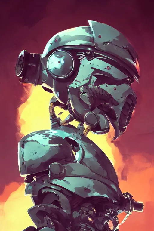 Image similar to cyborg ninja mask helmet metal gear solid artic suit swat commando andy warhol style, behance hd by jesper ejsing, by rhads, makoto shinkai and lois van baarle, ilya kuvshinov, rossdraws global illumination