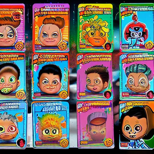 Prompt: the garbage pail kids trading cards, 8 k resolution hyperdetailed photorealism