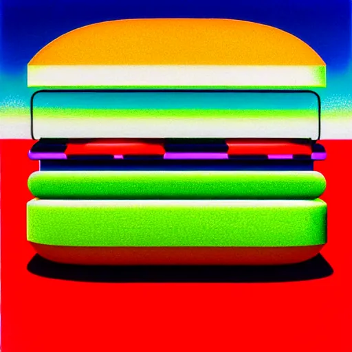 Prompt: sandwich by shusei nagaoka, kaws, david rudnick, airbrush on canvas, pastell colours, cell shaded, 8 k