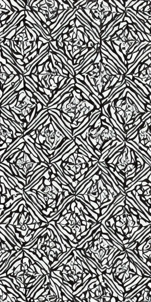 Prompt: highly detailed black and white geometric pattern, repetition, hexagon, fractal, sacred geometry, sharp angles, symmetry