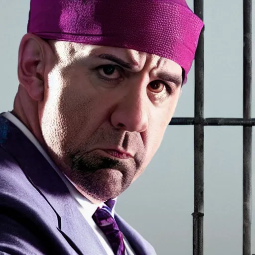 Image similar to prison mike looking tough, movie still