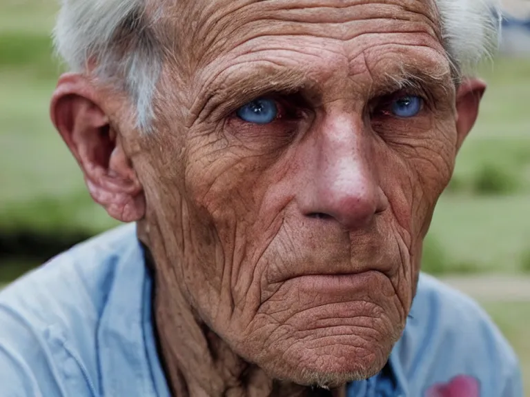 Image similar to A colored colorized real photograph of Jerma985 as an elderly guy, taken in the early 2020s, taken on a 2010s Camera, realistic, hyperrealistic, very realistic, very very realistic, highly detailed, very detailed, extremely detailed, detailed, digital art, trending on artstation, headshot and bodyshot, detailed face, very detailed face, very detailed face, real, real world, in real life, realism, HD Quality, 8k resolution, intricate details, colorized photograph, colorized photon, body and headshot, body and head in view