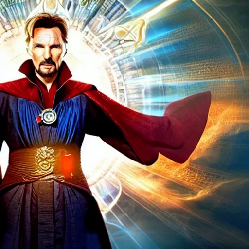 Prompt: Liam Neeson as Doctor Strange