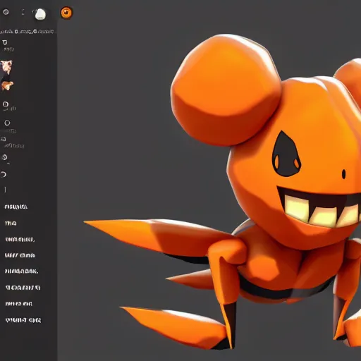 Image similar to A pokemon that looks like The flying beetle,pumpkin body,Trending on art station. Unreal engine.