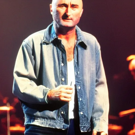 Image similar to Phil Collins requiring a jacket