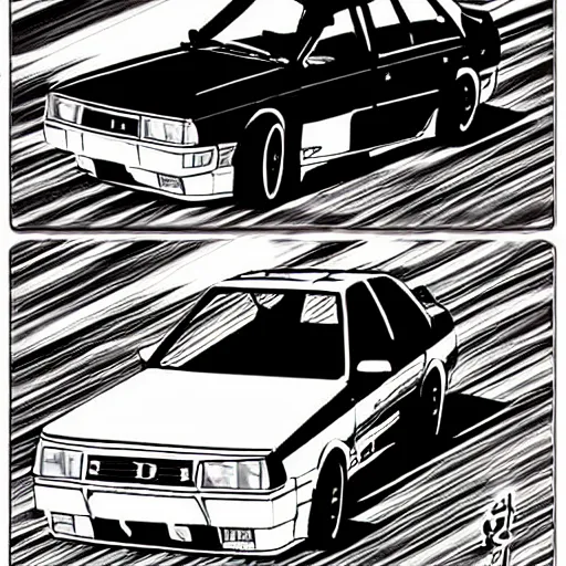 Image similar to lada initial d, anime art