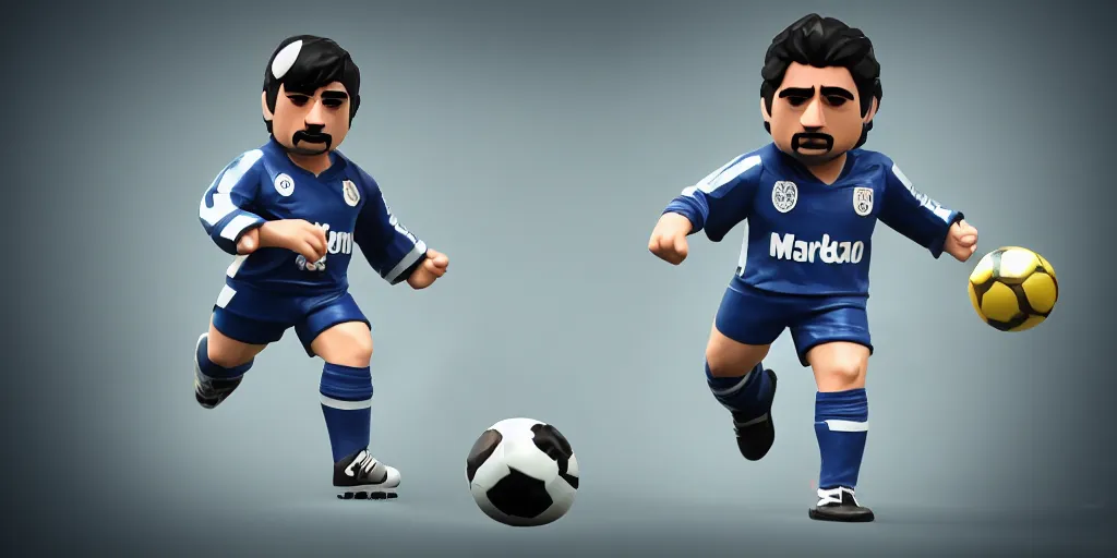 Image similar to funko of maradona, max resolution, high contrast, cinematic, light cinematic, volumetric, realistic, cinematic lighting, octane render, hyper realistic