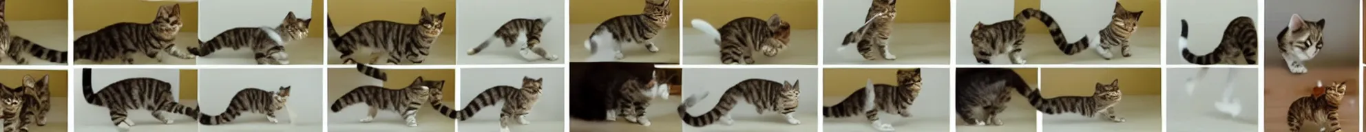 Image similar to consistent frames from a video of a cat running