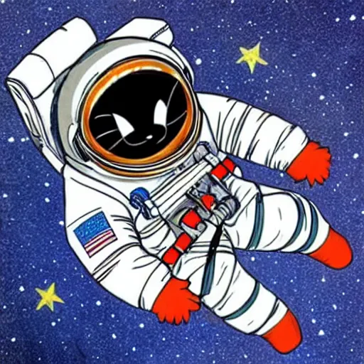 Image similar to astronaut cat