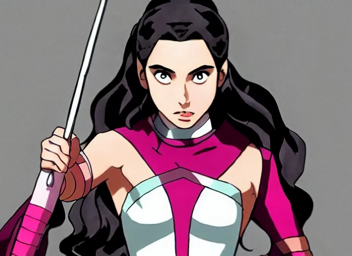 Image similar to gal gadot as nezuko from demon slayer anime