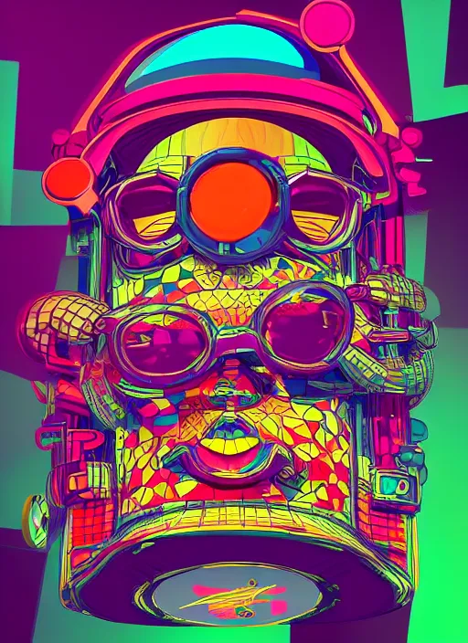 Prompt: funkpunk 3 d abstract artwork, psychedelic, intricate, digital art, artstation, detailed