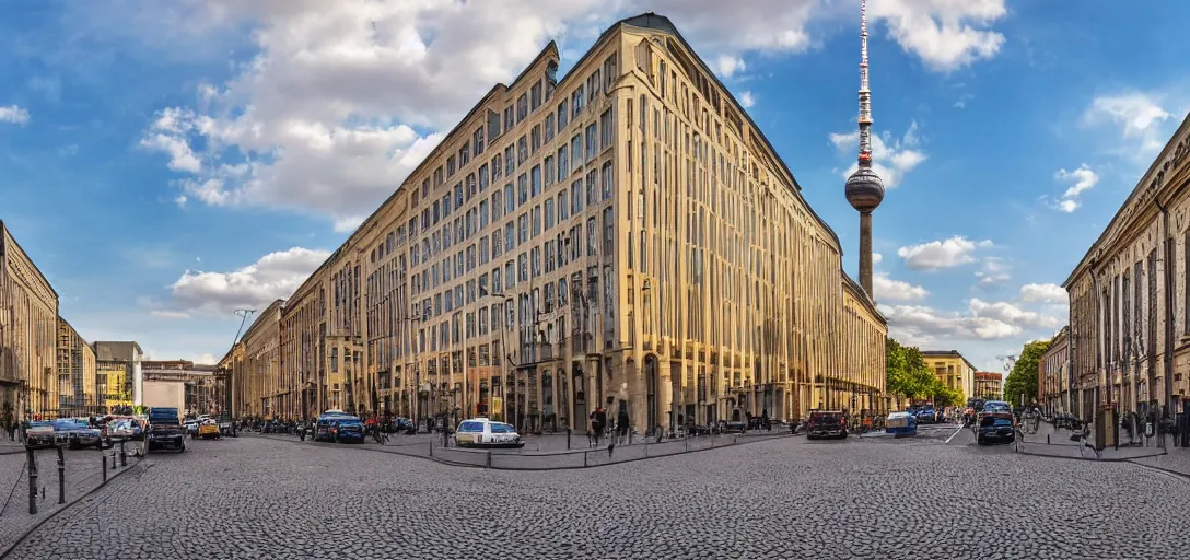 Image similar to street view from berlin, germany, high quality