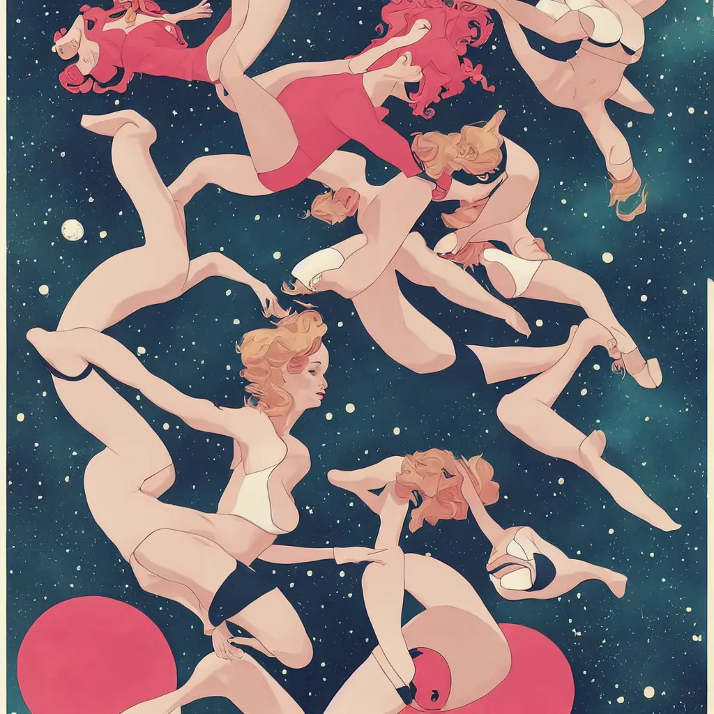 Image similar to maxim playboy astronaut pin - up by phil noto