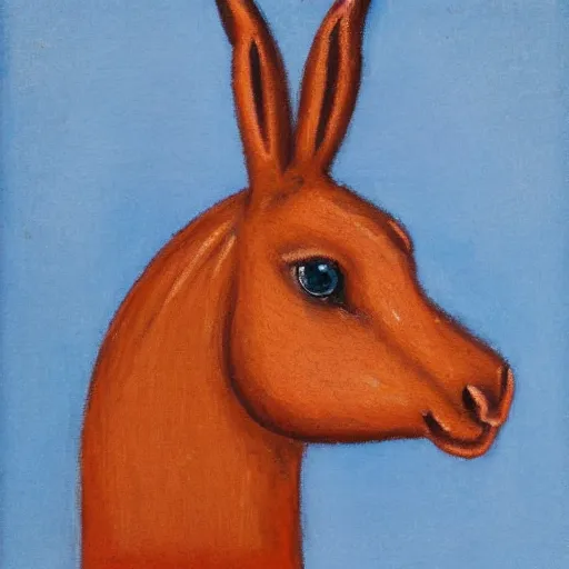 Image similar to a horse with a rabbit head