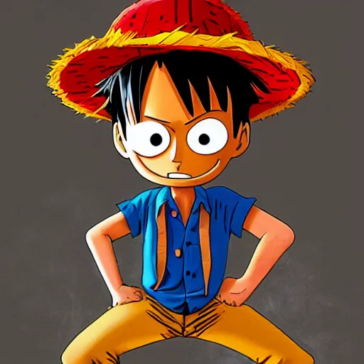 Image similar to luffy by pixar