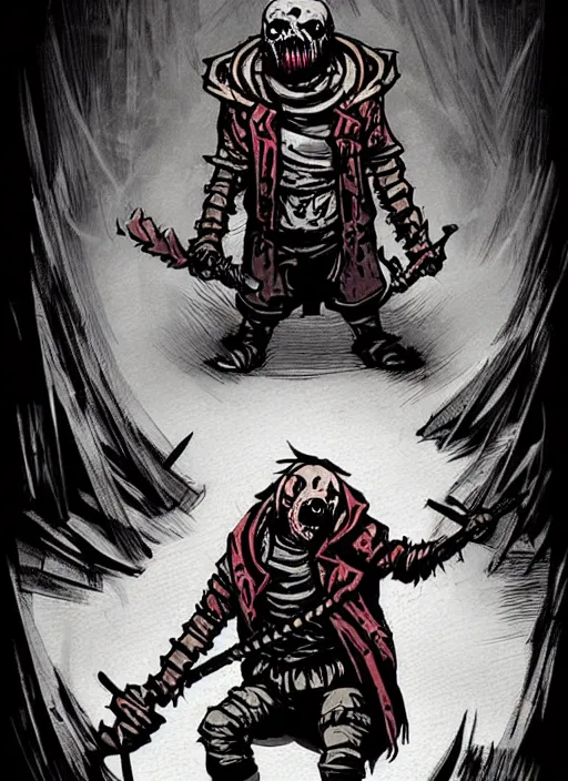 Prompt: concept art of joji as a boss in darkest dungeon, highly detailed, dark atmosphere, cosmic horror, body horror, lovecraft mythos, key character poster