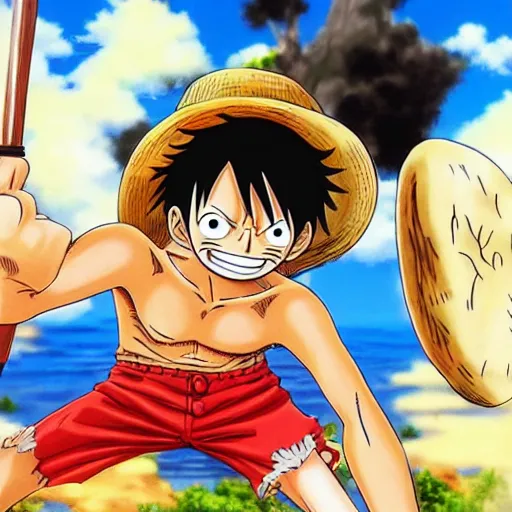 Prompt: photo of Monkey D. Luffy