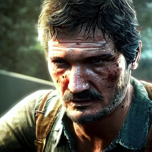 Pedro pascal as Joel in The Last Of Us, Stable Diffusion