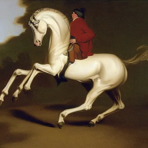 Prompt: a galloping horse, contraposto, by george-stubbs