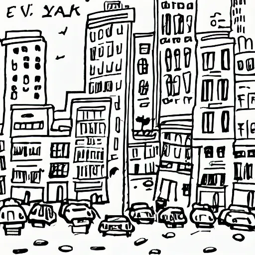 Image similar to kindergarten drawing of New York