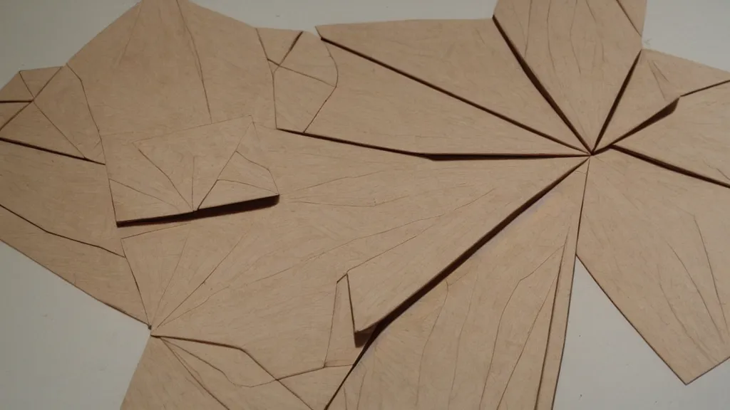 Image similar to origami introductory plywood made of gaps