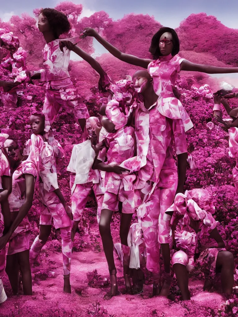 Image similar to fragrance advertising campaign by richard mosse