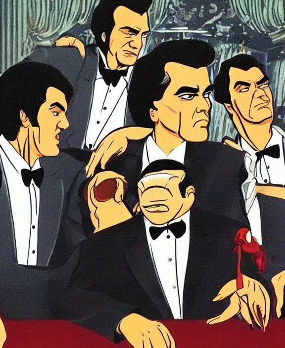 Prompt: Goodfellas (1990), screenshot from the 1980's Saturday morning cartoon, highly detailed, smooth, sharp focus