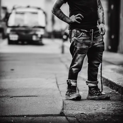 Image similar to candid photo of a real life homeless dirty minion living on the street, bum photography, detailed portrait shot, 35mm, lens, sony a7z, moody, sad, flickr, hyper realistic, real life, 4k, UHD