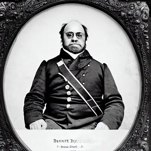 Image similar to portrait photograph of danny devito as a civil war confederate general